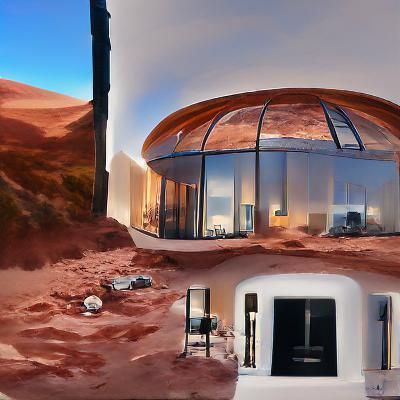 Luxury Hypermodern Home on Mars with Oxygen System