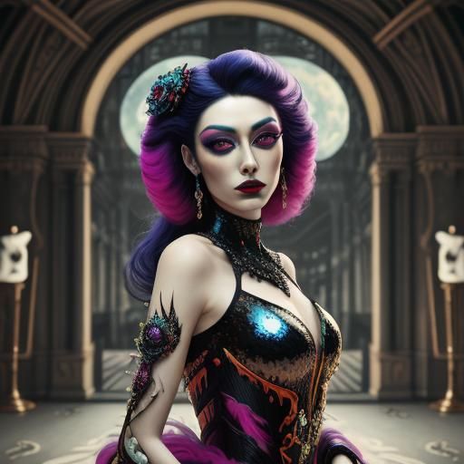 Surreal Glamour: A Vibrant Photorealistic Masterpiece