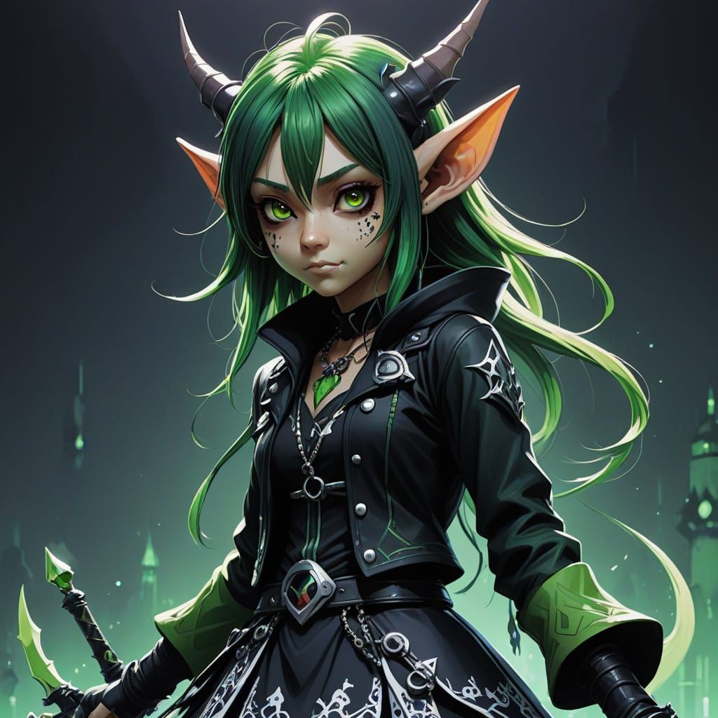 Heroic Goblin Girl in Kingdom Hearts Attire