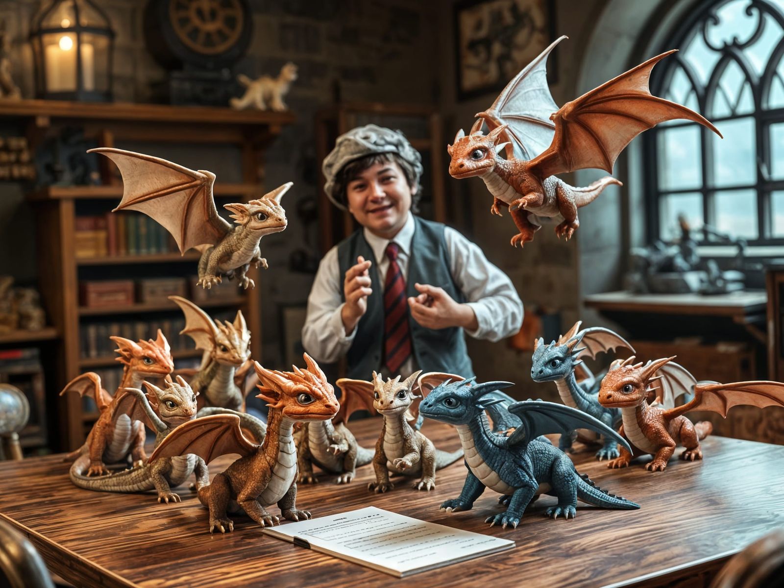 Baby Dragons Learn to Fly in Fantasy Classroom