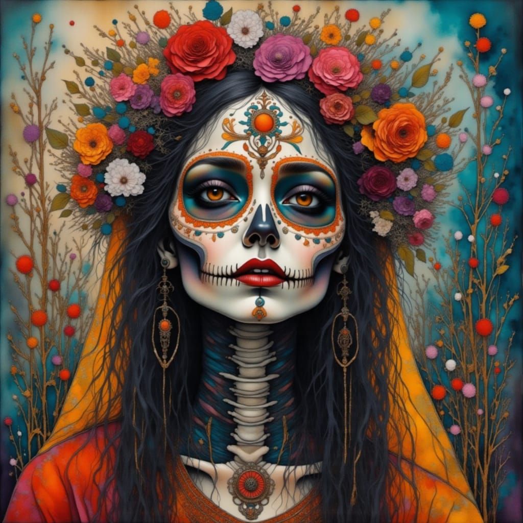 Day of the Dead Bride in Dreamy Style