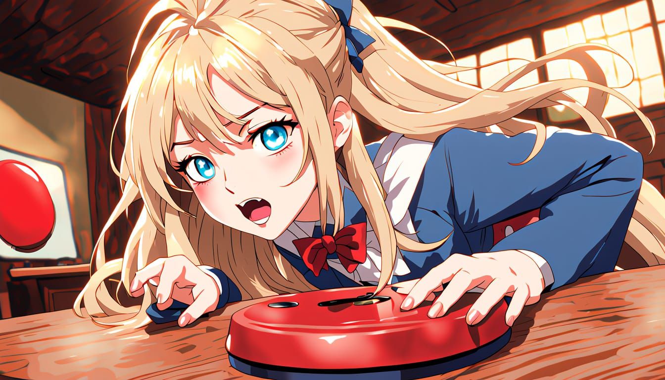 Vibrant Anime Heroine Tempts Fate