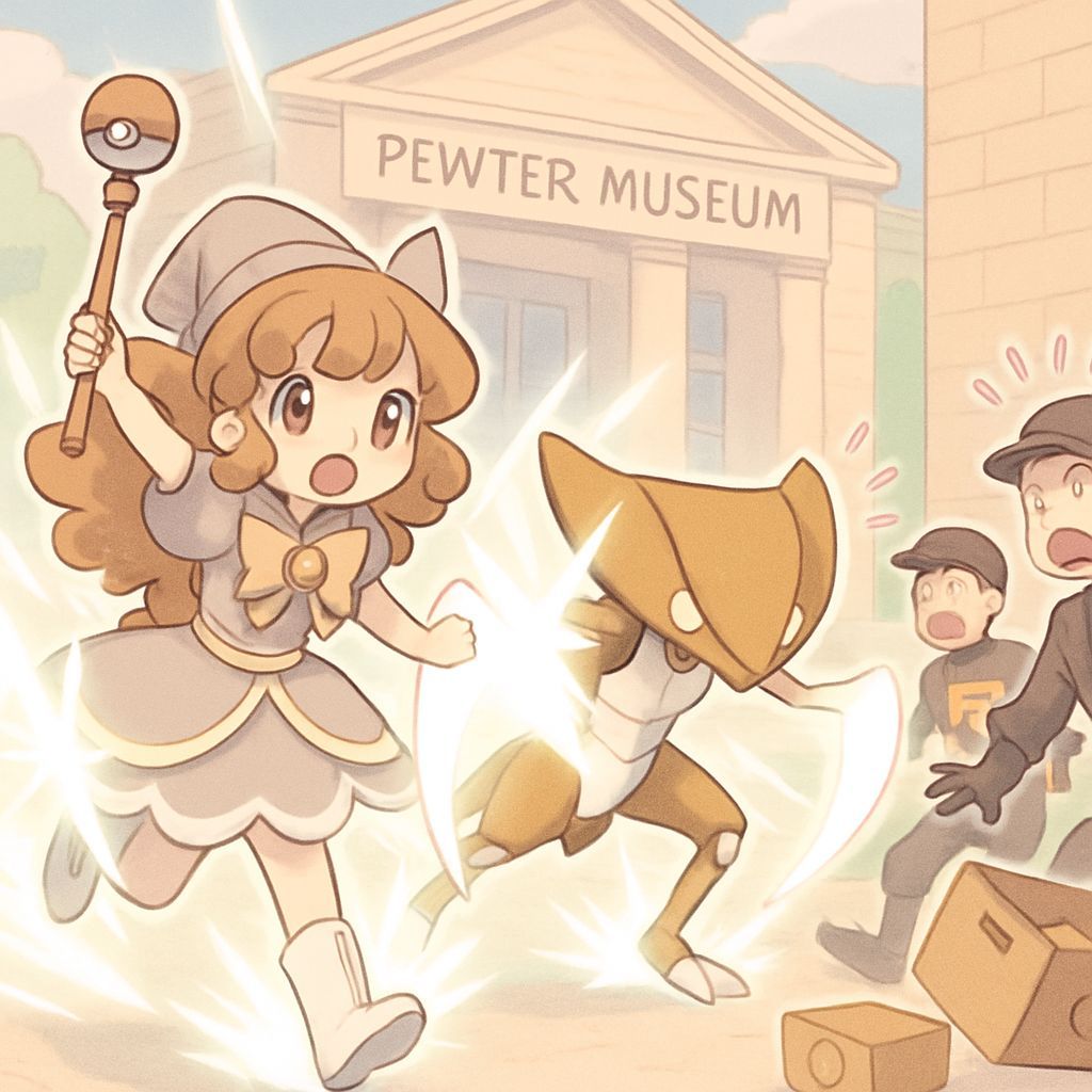 Magical Girl and Kabutops Battle in Pewter City