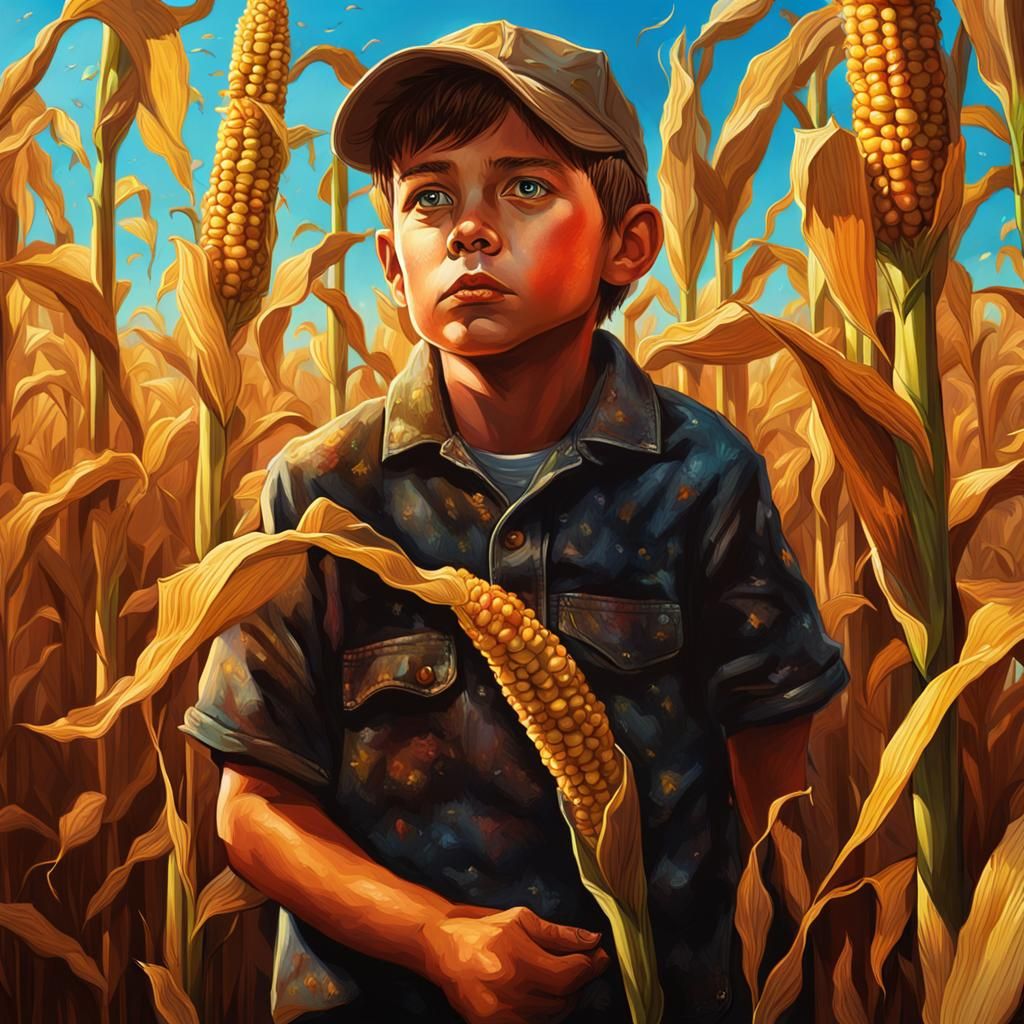 Hyperrealistic Children of the Corn Splash Art