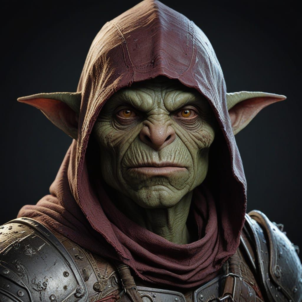 Medieval Goblin Warrior in Triadic Colors