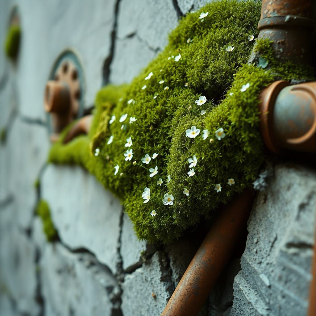 Fragile Plants Thrive in Harsh Industrial Landscape