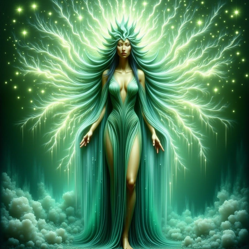 Ethereal Elf Bursting from Mystical Aura