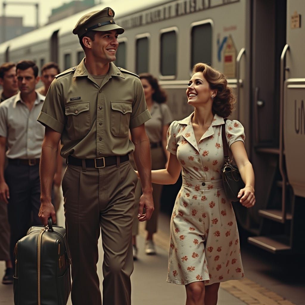 A Hero's Homecoming in Vintage U.S. Army Uniform