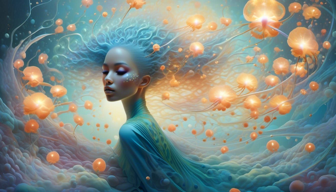 Ethereal Dandelion Wish in Dark Fantasy Style