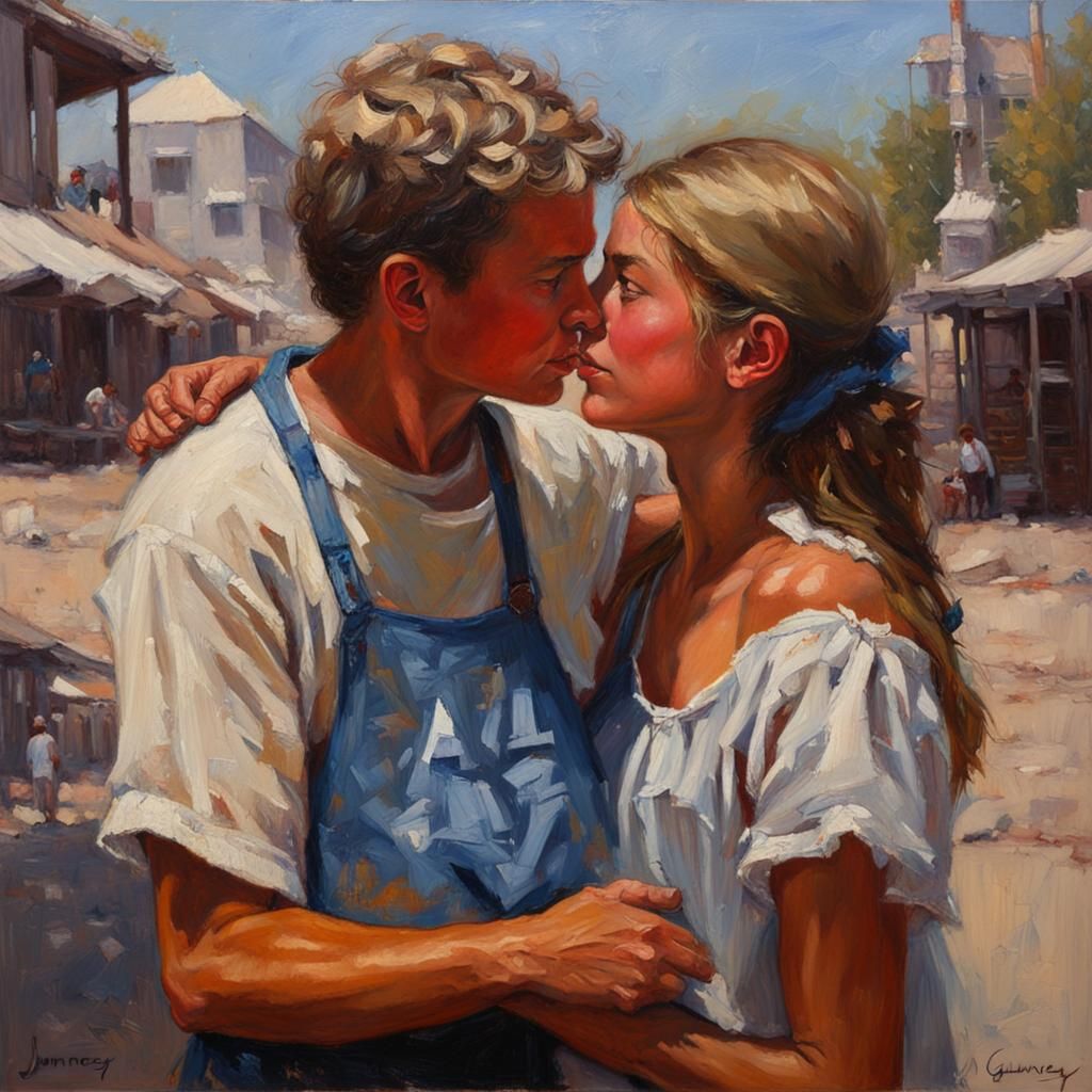 Expressive Oil Painting of Love by James Gurney