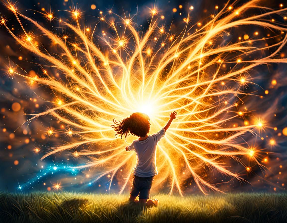 Abstract Spark of Life: Visualizing Creation