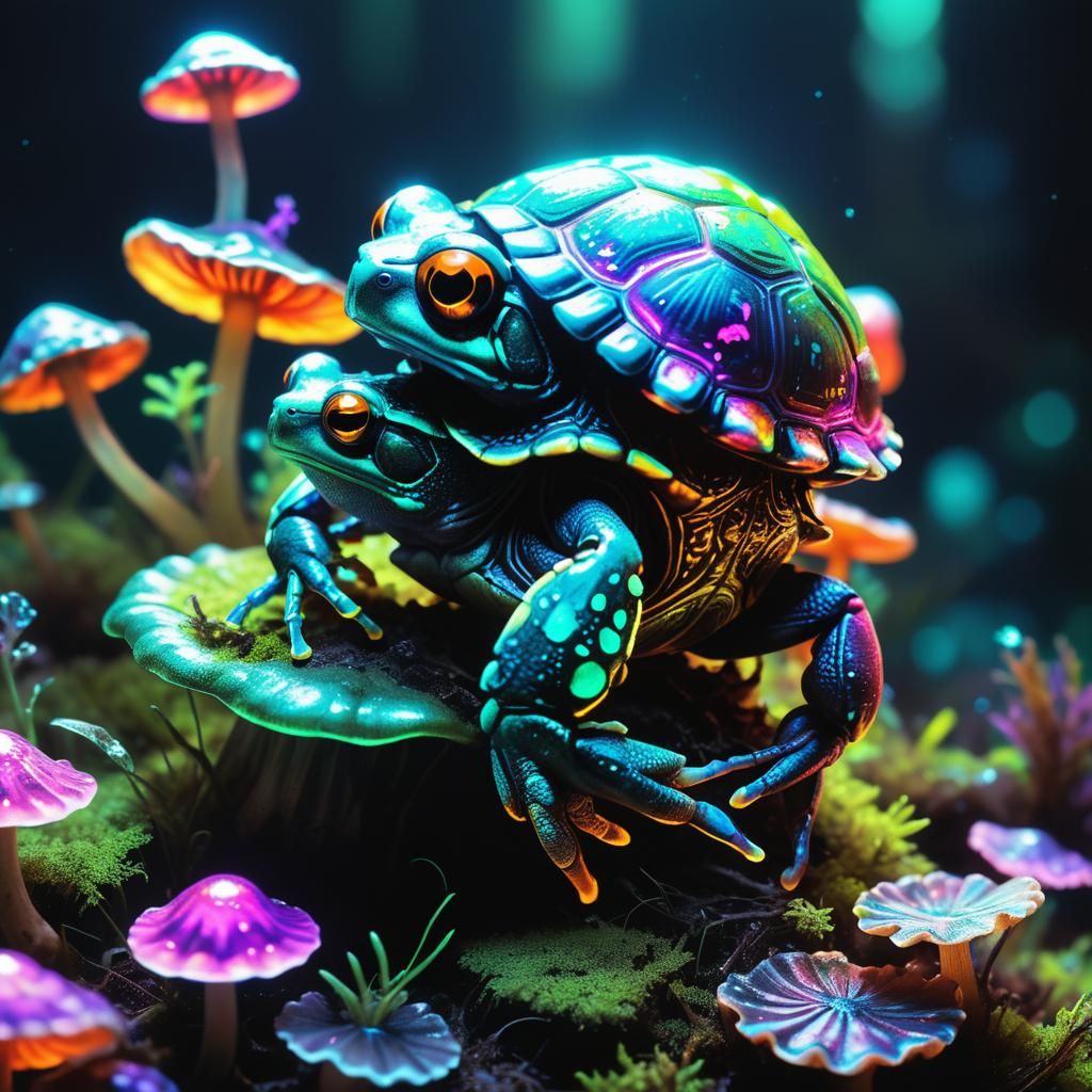 Bioluminescent Alien Creature Concept Art