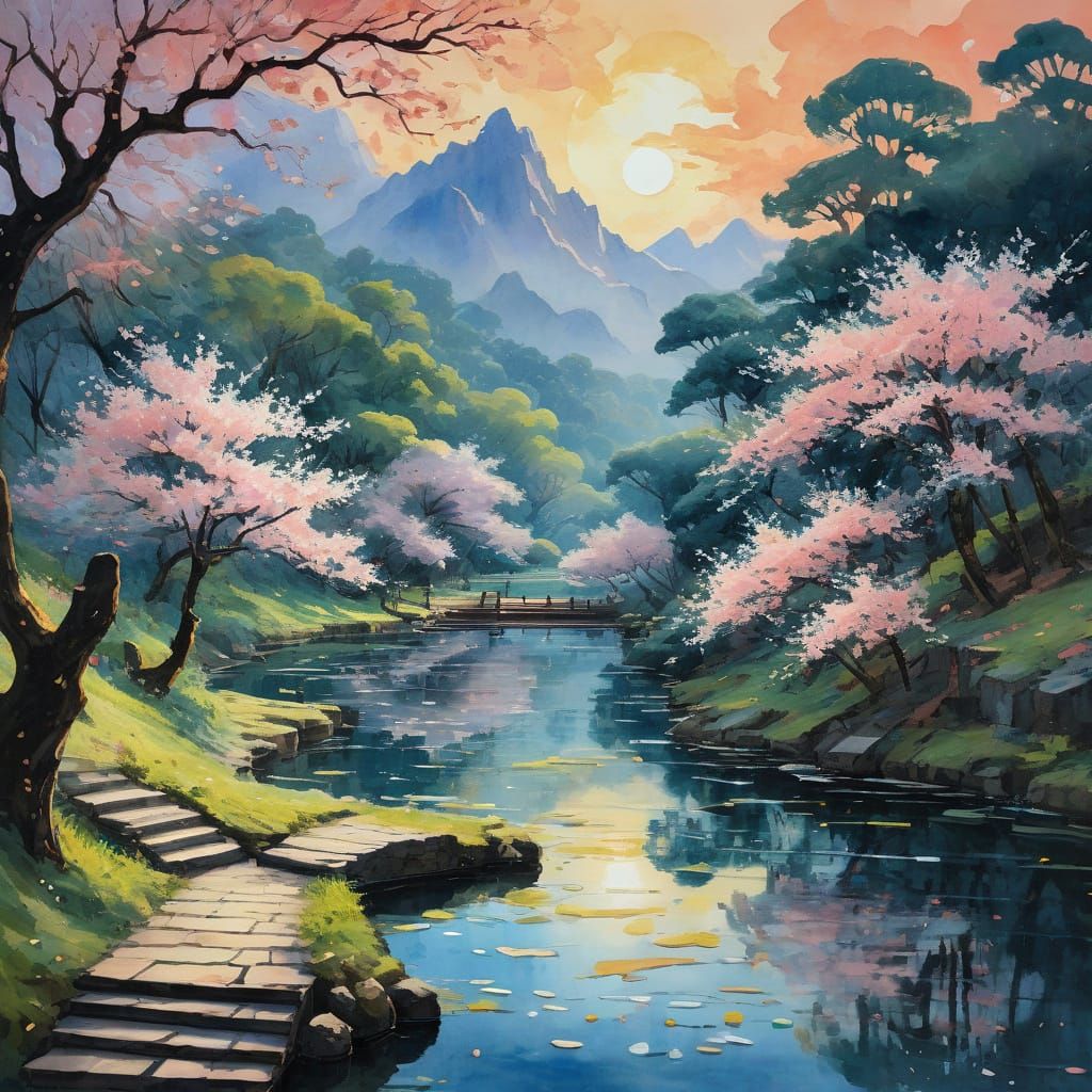 Celestial Staircase Ascends to Dawn's Soft Glow in Delicate ...