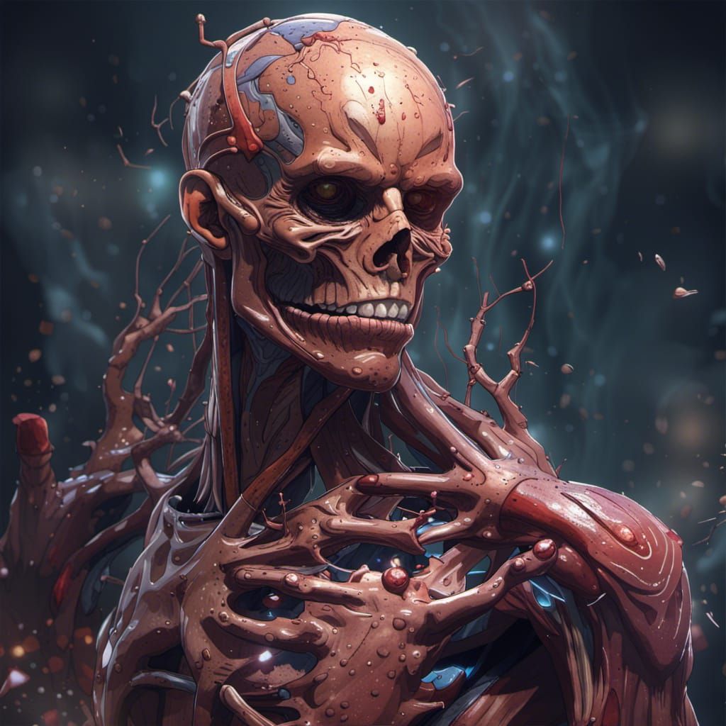 Anime Character Anatomy in Dark Fantasy Style