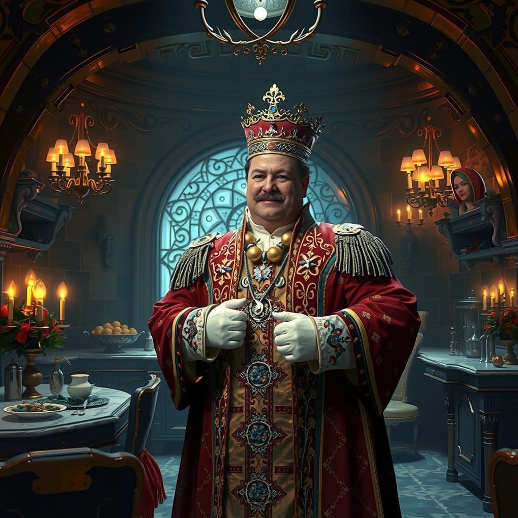 Dan Aykroyd as King in Royal Kitchen