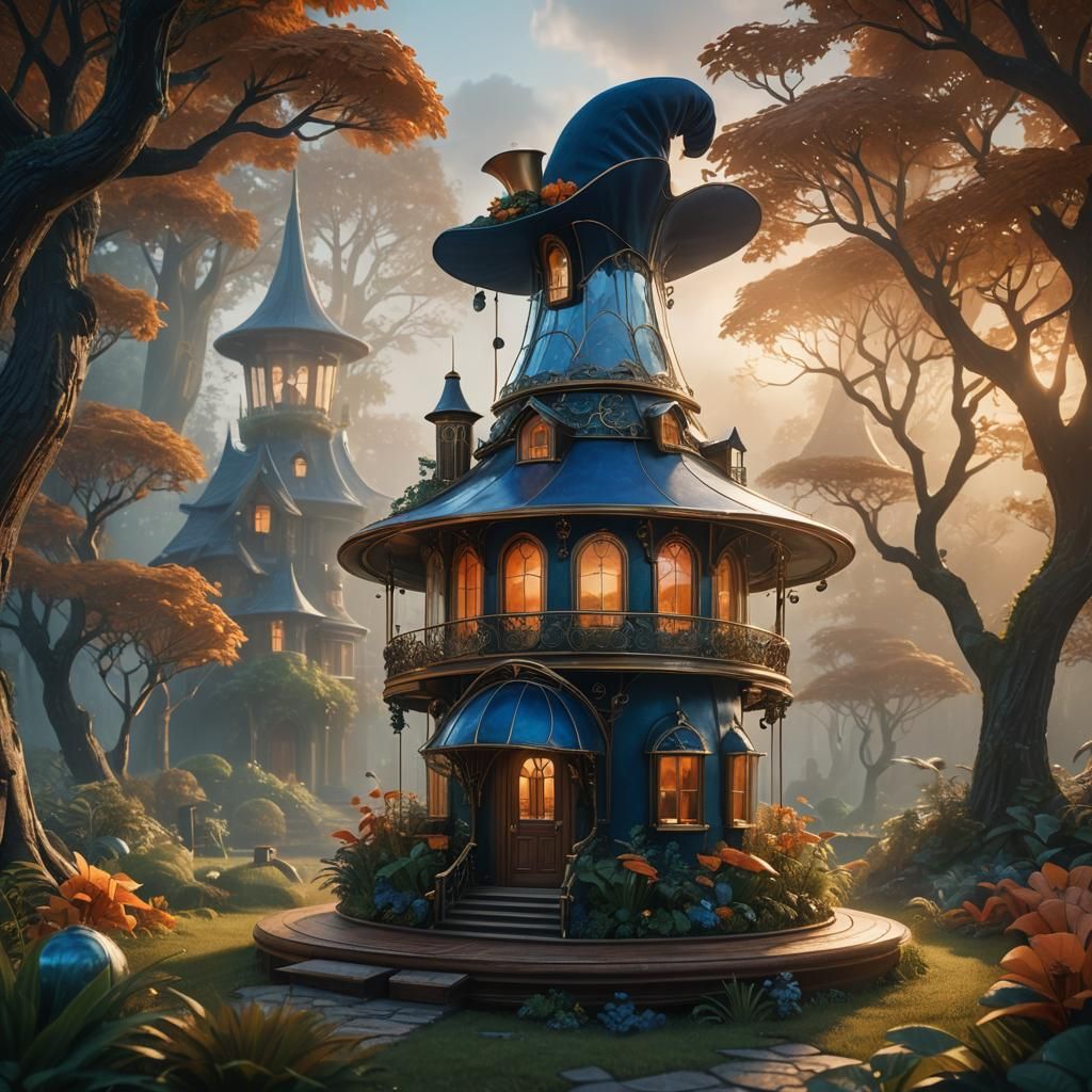 Glass Hat House: Whimsical Fantasy Architecture