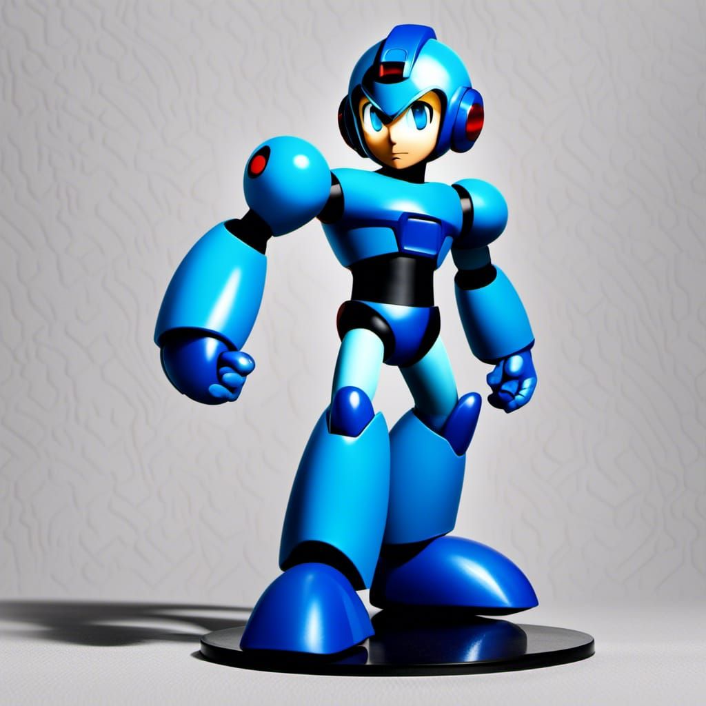 Stylized Mega Man Illustration