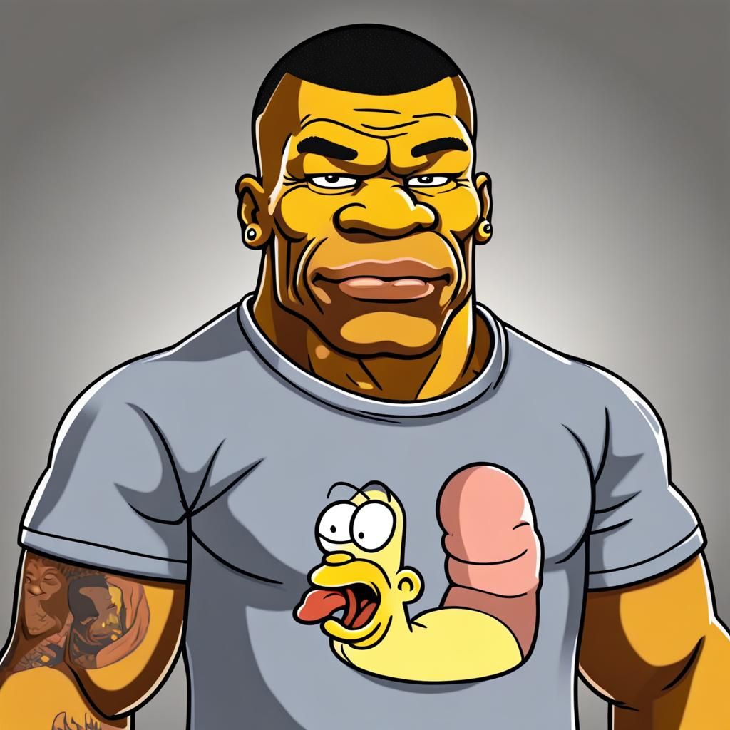 Mike Tyson as a Simpsons Character