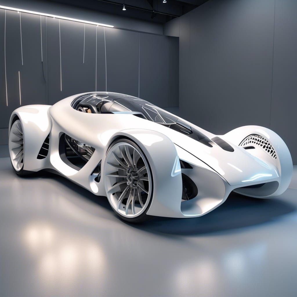 Futuristic AI Car with Exoskeleton Body