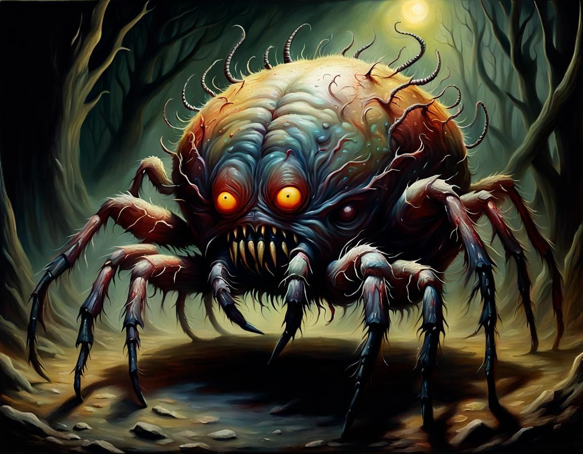Creepy Bloated Tick Beast From Hell