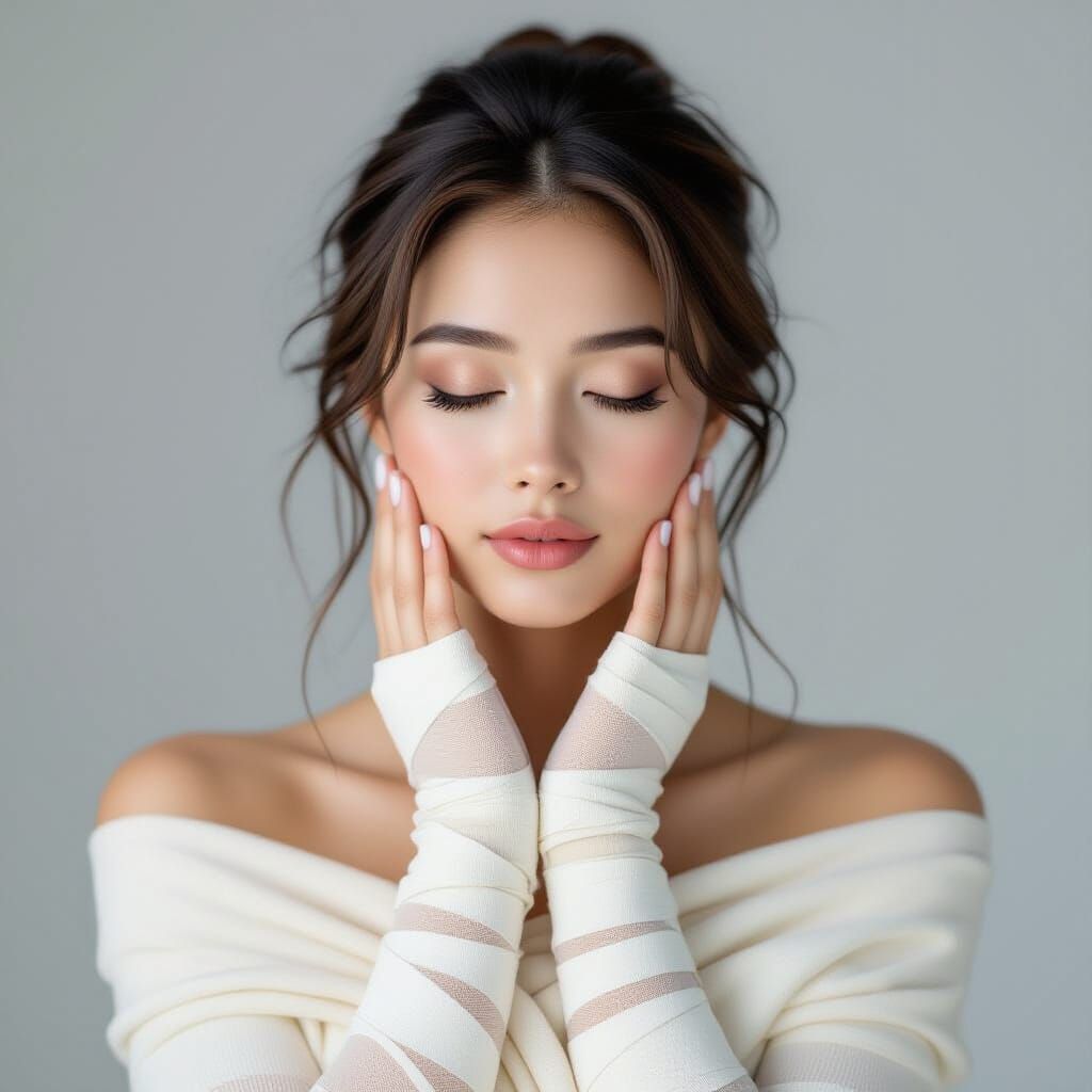 Serene Portrait of Woman Post Cosmetic Surgery