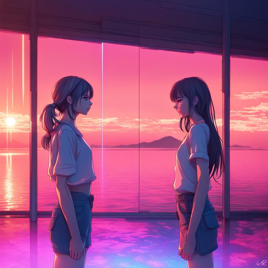 Anime Style: Two Girls in Love and Friendship