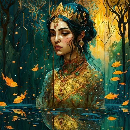 AI-Generated Persian Princess Portrait