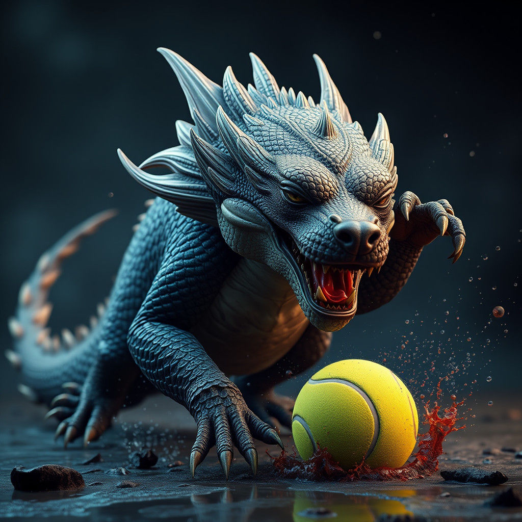 Komodo Dragon Labrador Mix Playing Fetch