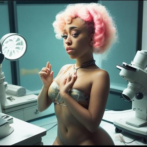 Doja Cat Examines Under Microscope