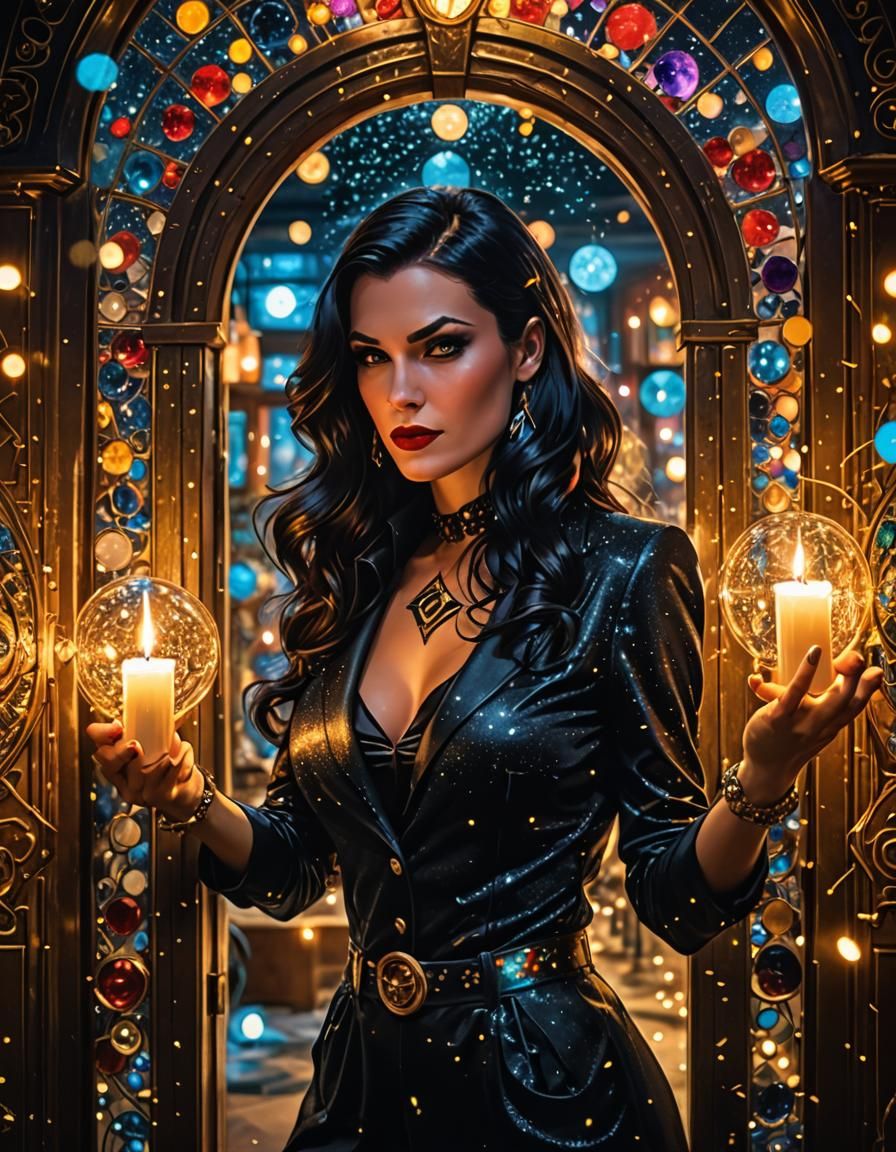 Zatanna Through Magical Portal, Professional Photography