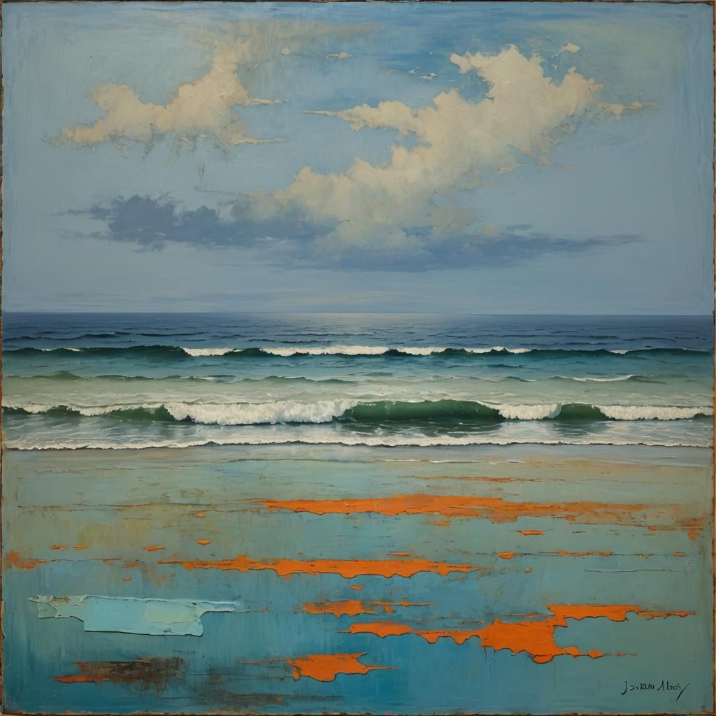 Abstract Seascape in Rothko Style