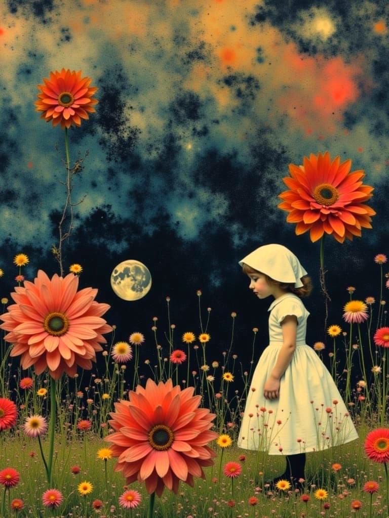 Alice in Wonderland Baroque Style with Fantastical Creatures