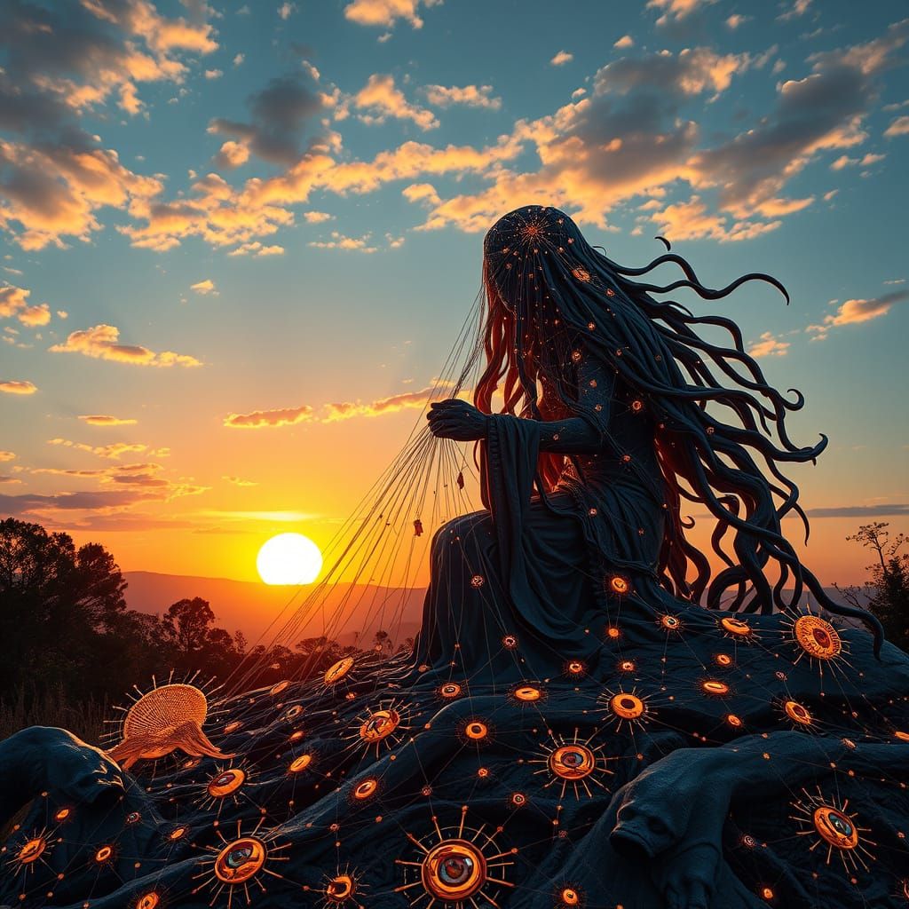 Starlight Weaver: A Maximalist Bio Art Sculpture