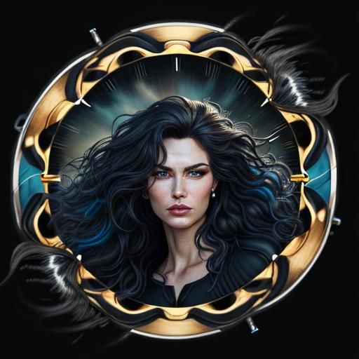 Hyperrealistic Portrait of a Thoughtful Woman