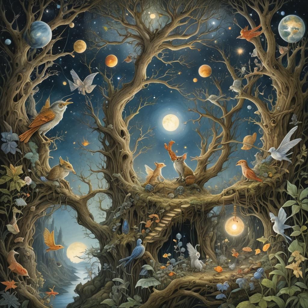 Enchanting Iridescent World Brought to Life as Illustration