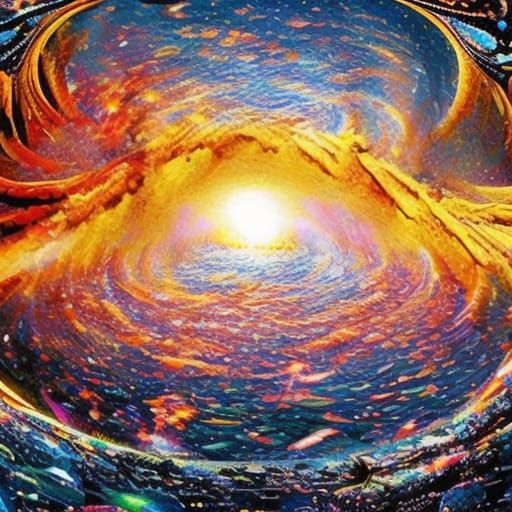 Epic Galaxy Swirl Digital Matte Painting