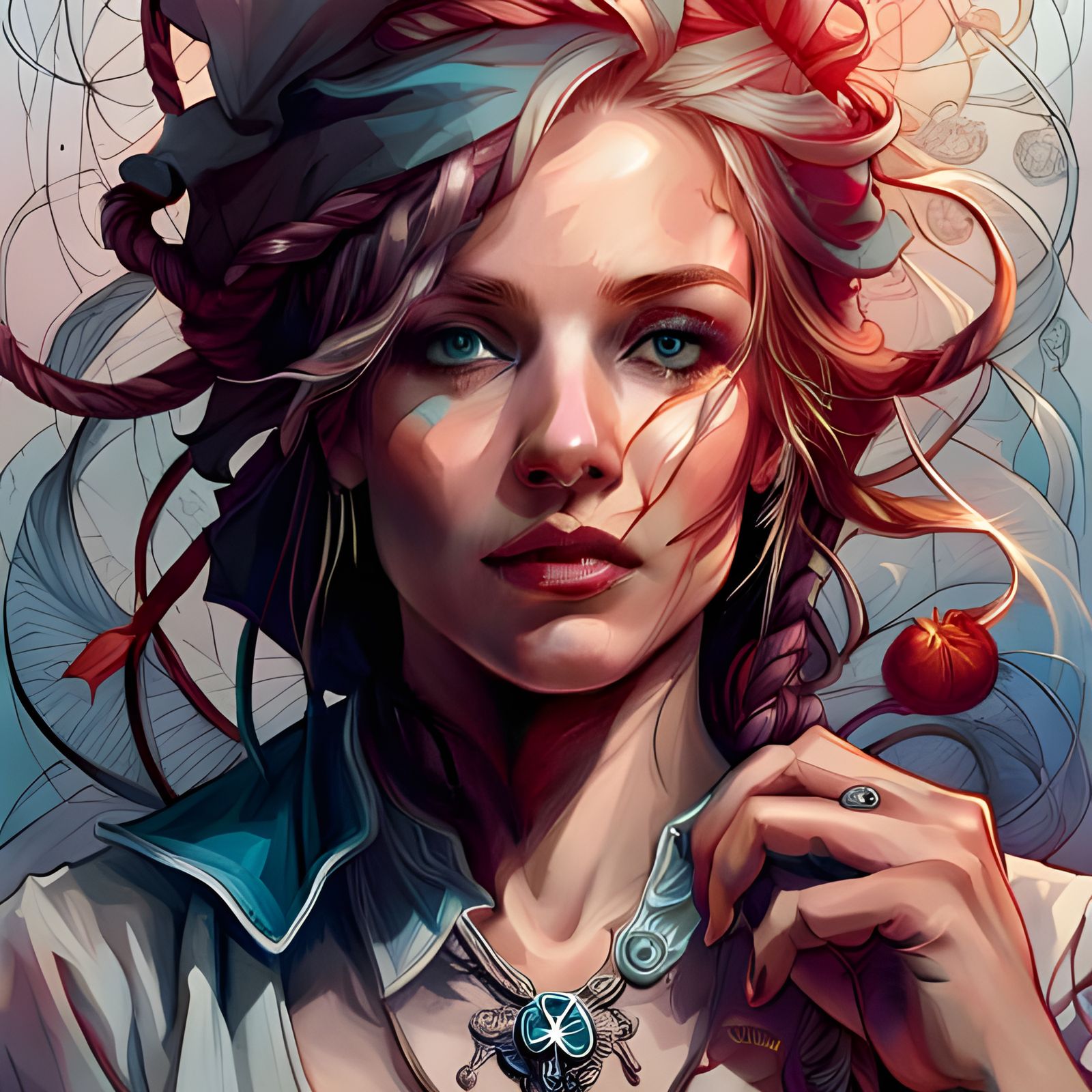 Rococo Portrait of a Sailor in Hyperdetailed Style