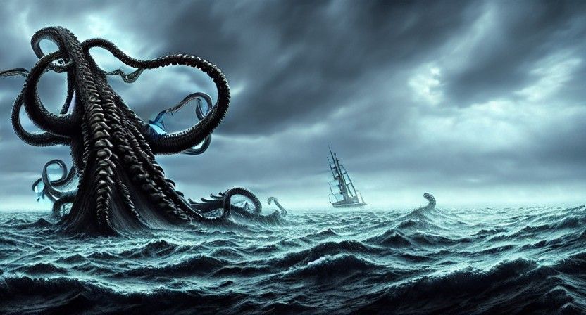 Monstrous Kraken Rises from the Deep