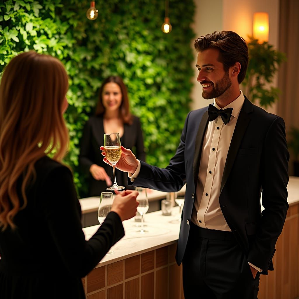 Elegant Brand Activation with Champagne Service