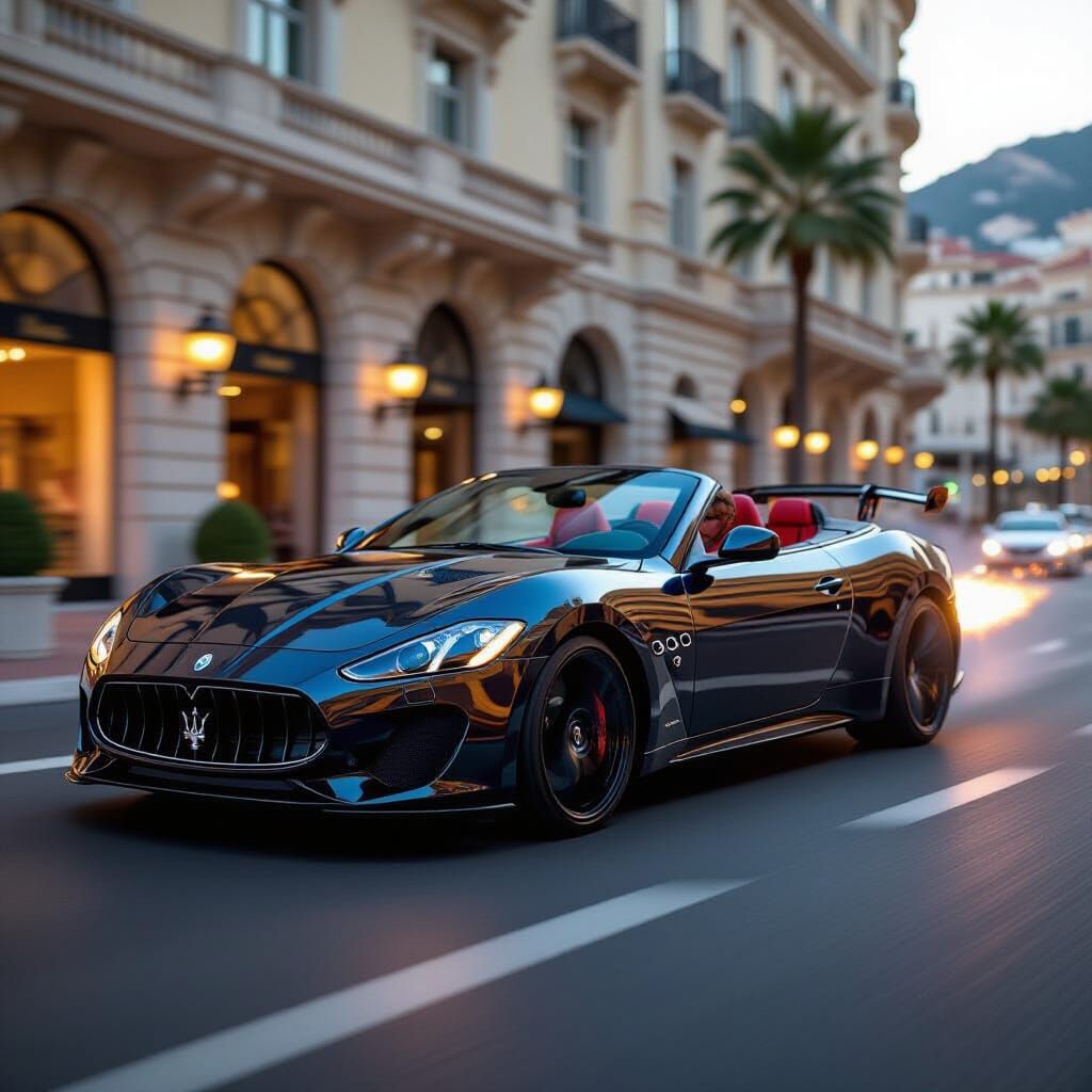 Black Iridescent Maserati Convertible with Turbo Rockets in ...