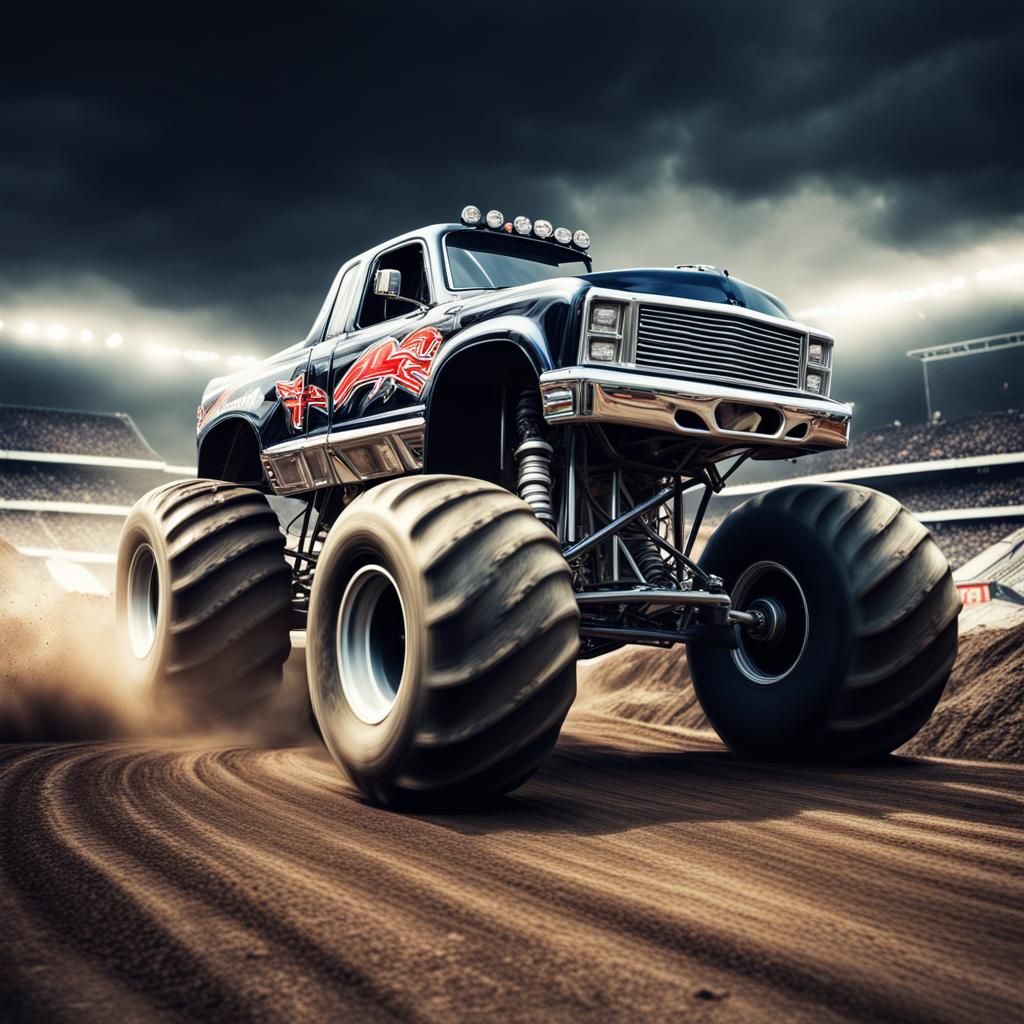 Monster Truck Race in Hyperrealistic Detail