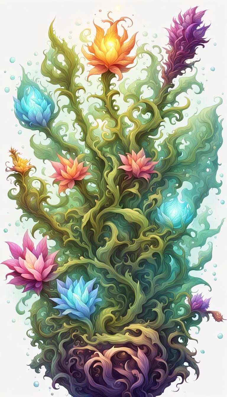 Magical Plants with Portal Powers: Digital Art
