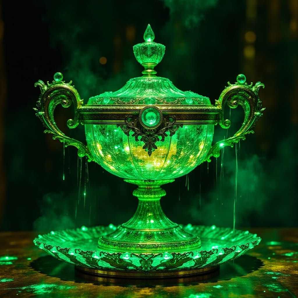 Opulent Emerald Garniture in Baroque Style