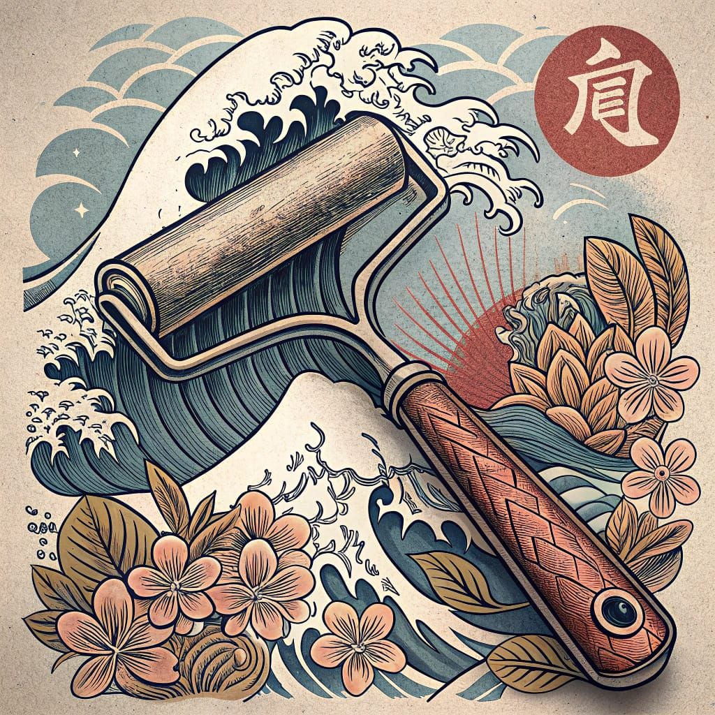 Ancient Printmaking Tool as Tattoo Art in Traditional Japane...