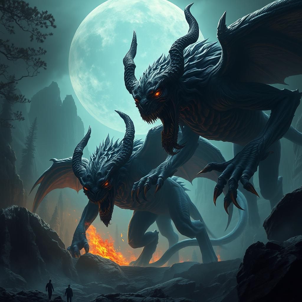 Demons vs Lycans in Mystical Fantasy Realm