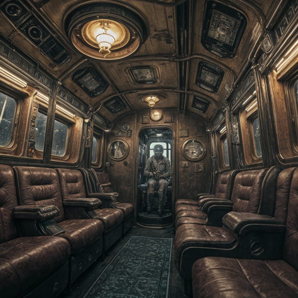 Cowboy Reading on a Cosmic Train