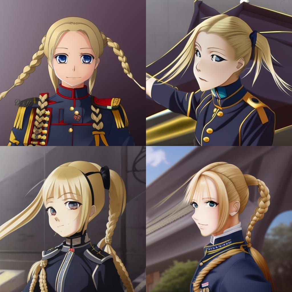 Anime Girl in Imperial German Uniform