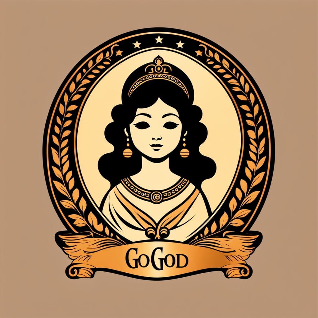 Vintage Children's Book God Logo in Three Colors