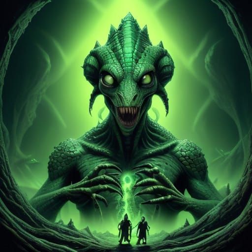 Crocodile in Bubble Forest: A Sci-Fi Cinematic Vision