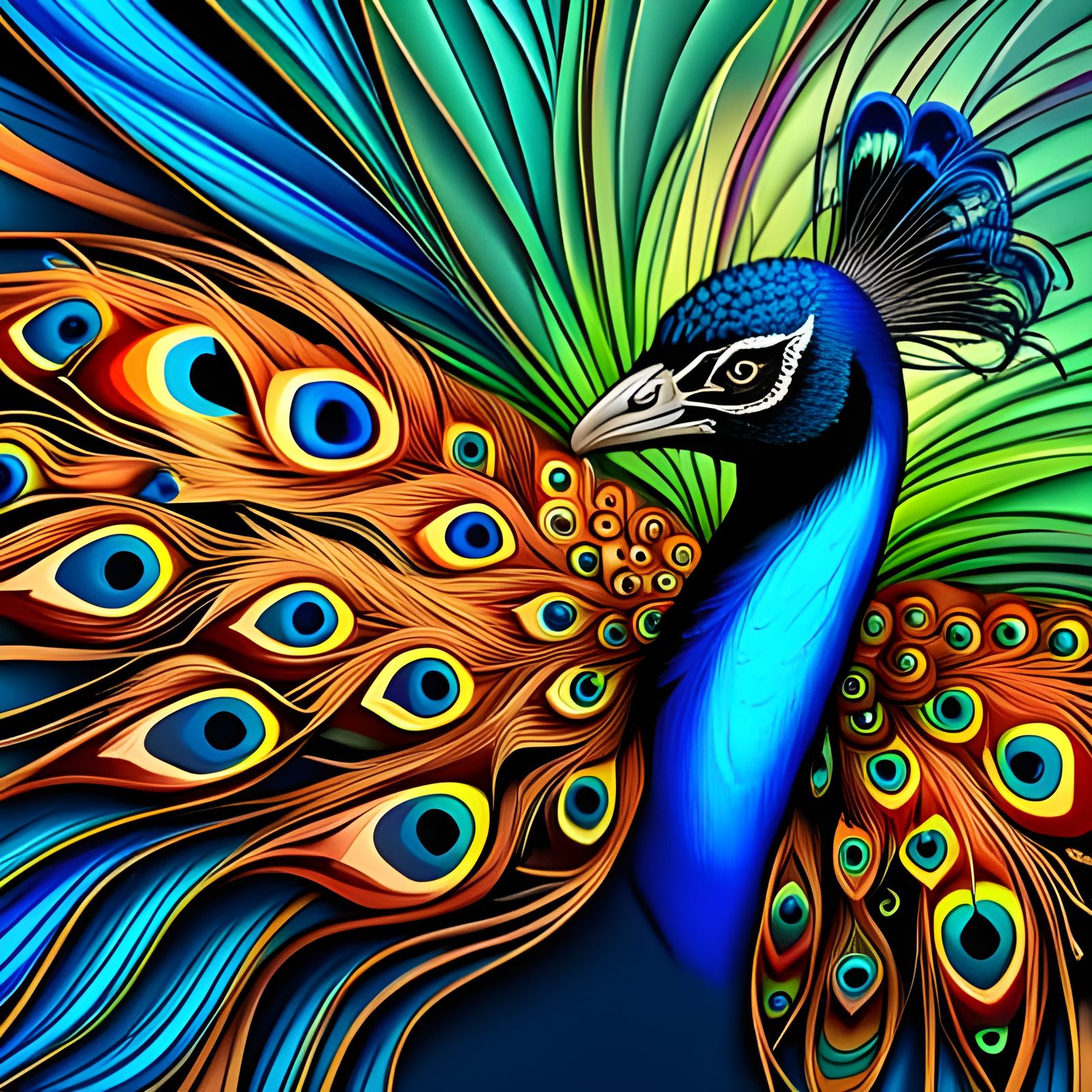 Abstract Peacock